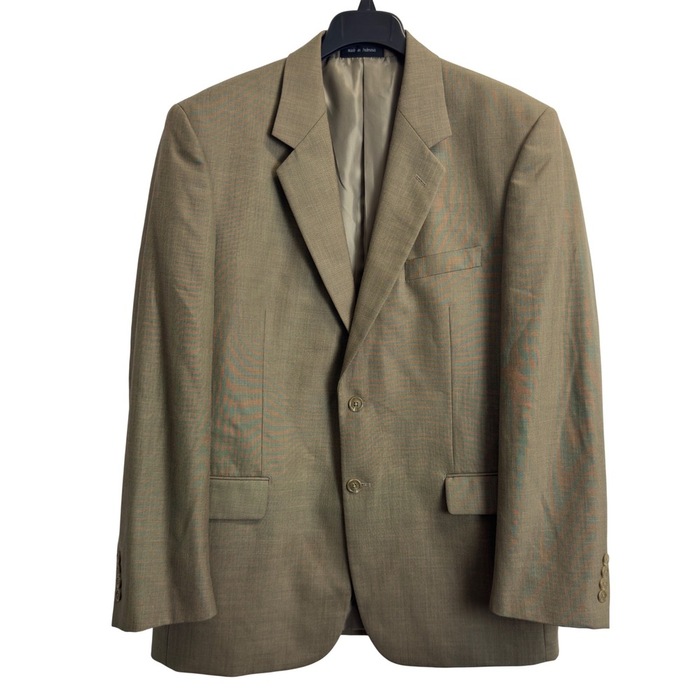 George Mens Blazer Tan Two Button Notched Lapel Sport Coat 42 Long Jacket